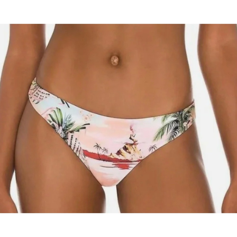 agua bendita lola luau bikini bottom reversible beach, women size x-large xl